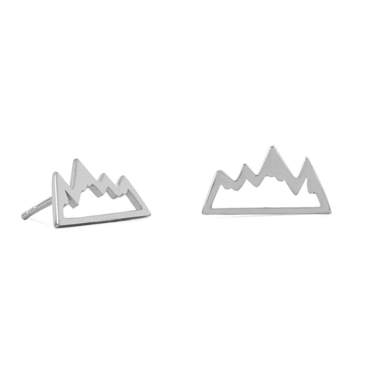Peak of Fashion! Rhodium Plated Mountain Range Earrings freeshipping - Higher Class Elegance