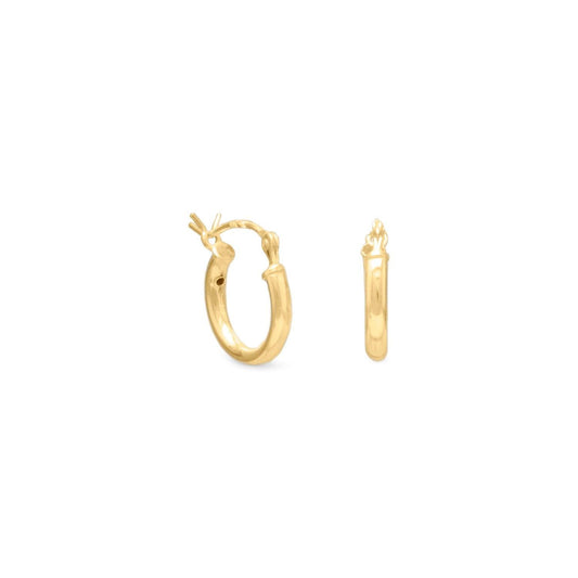 2mm x 12mm Gold Plated Click Hoop freeshipping - Higher Class Elegance
