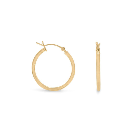 2mm x 24mm Gold Plated Click Hoop freeshipping - Higher Class Elegance