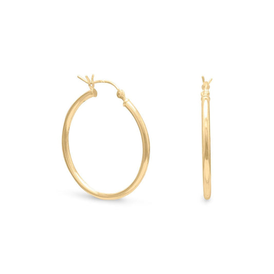 2mm x 28mm Gold Plated Click Hoop freeshipping - Higher Class Elegance