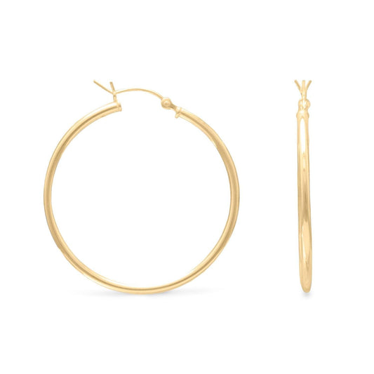 2mm x 40mm Gold Plated Click Hoop freeshipping - Higher Class Elegance