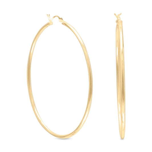 2mm x 60mm Gold Plated Click Hoop freeshipping - Higher Class Elegance