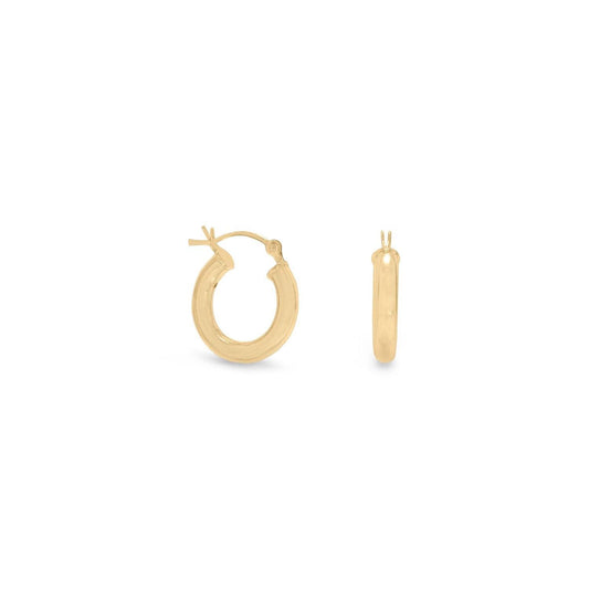 3mm x 15mm Gold Plated Click Hoop freeshipping - Higher Class Elegance