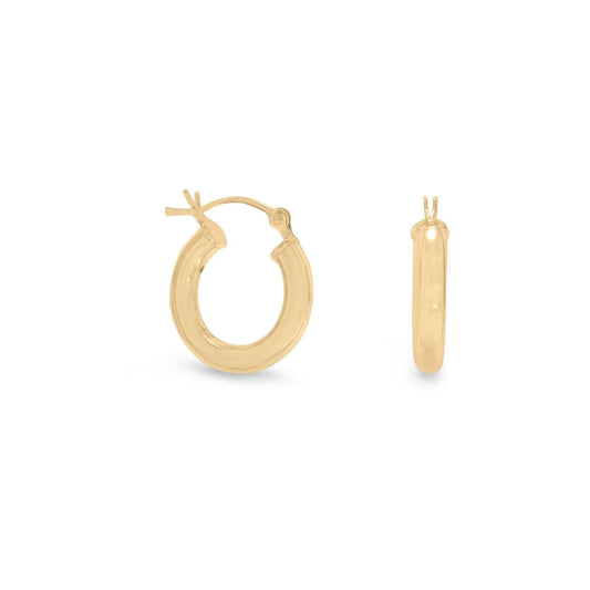 3mm x 18mm Gold Plated Click Hoop freeshipping - Higher Class Elegance