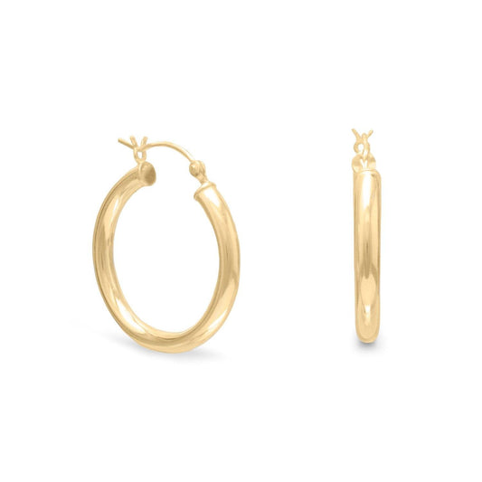3mm x 25mm Gold Plated Click Hoop freeshipping - Higher Class Elegance