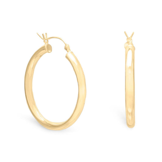 3mm x 30mm Gold Plated Click Hoop freeshipping - Higher Class Elegance