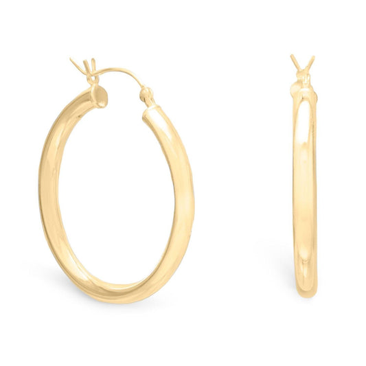 3mm x 35mm Gold Plated Click Hoop freeshipping - Higher Class Elegance