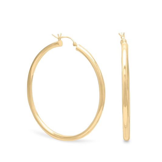 3mm x 40mm Gold Plated Click Hoop freeshipping - Higher Class Elegance