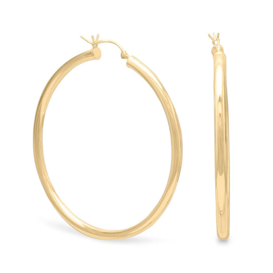3mm x 50mm Gold Plated Click Hoop freeshipping - Higher Class Elegance