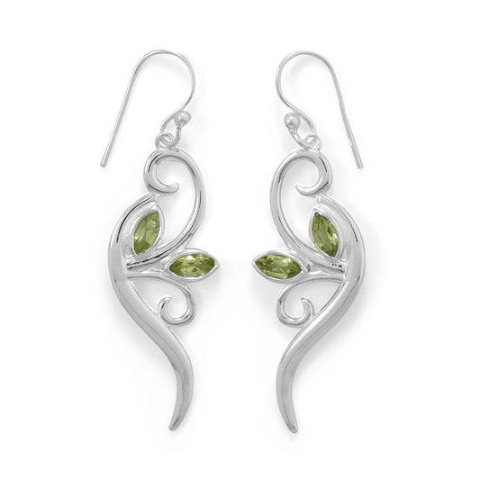 Unbe-LEAF-ily Beautiful! Peridot Leaf and Branch Earrings freeshipping - Higher Class Elegance