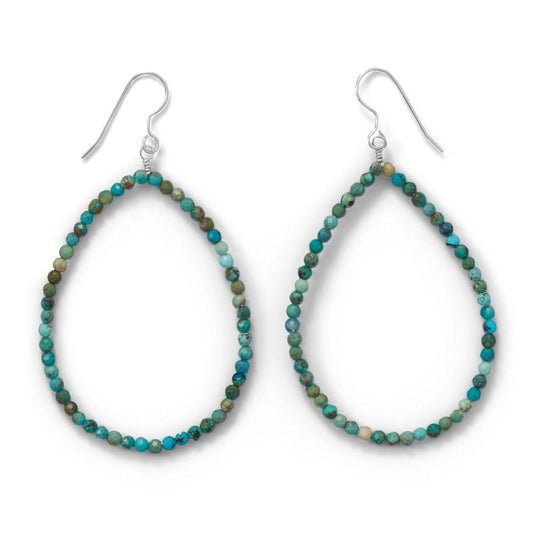 Ooh La La! Natural Turquoise Statement Earrings freeshipping - Higher Class Elegance