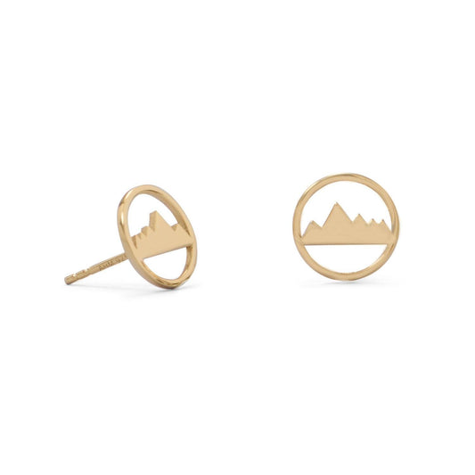 Peak of Fashion! Gold Plated Mountain Range Earrings freeshipping - Higher Class Elegance