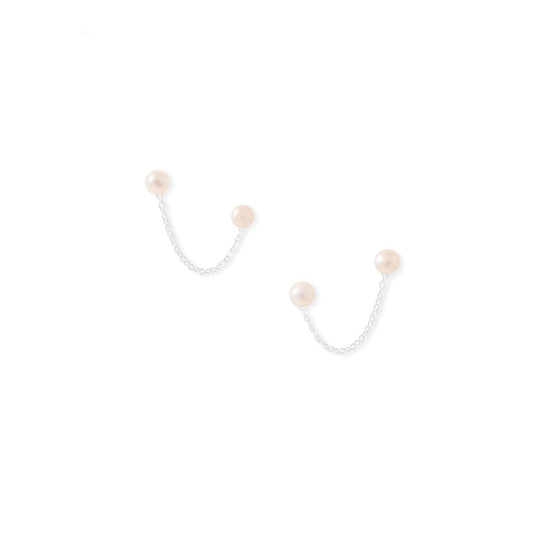 Pearl Double Post Earrings freeshipping - Higher Class Elegance