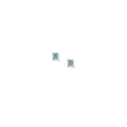 Rhodium Plated Sky Blue Topaz Earrings freeshipping - Higher Class Elegance