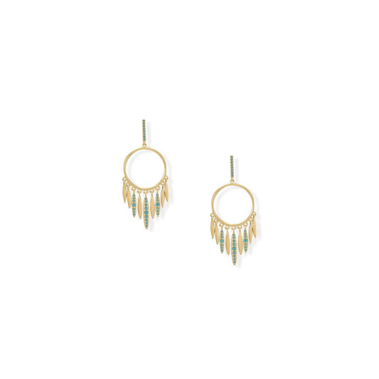 Dream Big! 16" + 2" Dream Catcher Inspired Post Back Earrings freeshipping - Higher Class Elegance