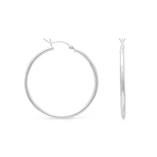 2mm x 35mm Hoop Earrings with Click freeshipping - Higher Class Elegance