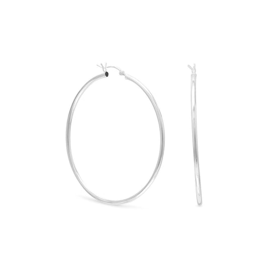 2mm x 50mm Hoop Earrings with Click freeshipping - Higher Class Elegance