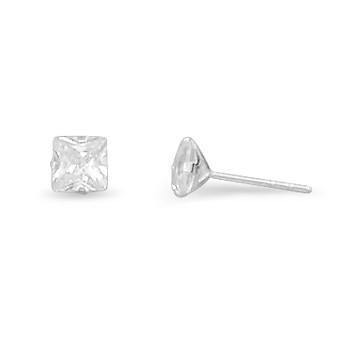 5x5mm Square CZ Stud Earrings freeshipping - Higher Class Elegance