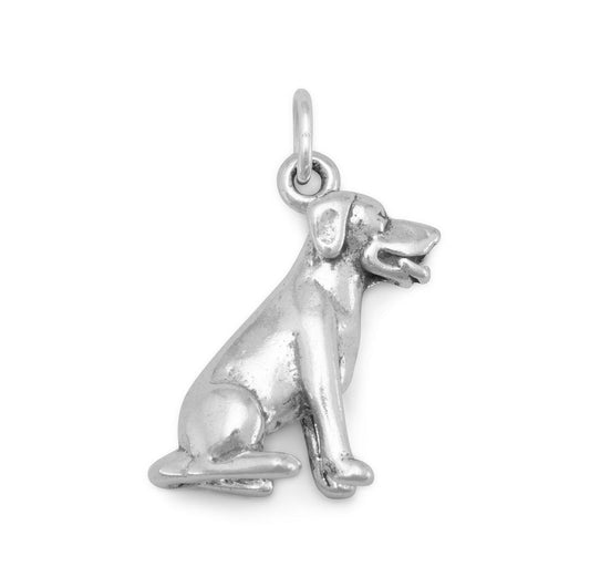 Sitting Labrador Dog Charm freeshipping - Higher Class Elegance