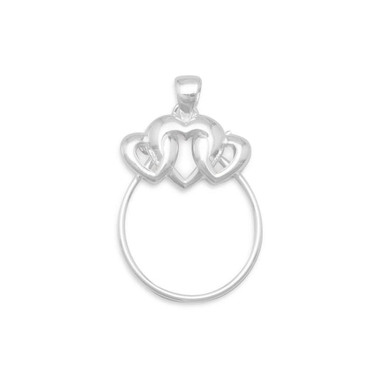 3 Heart Charm Holder Pendant freeshipping - Higher Class Elegance