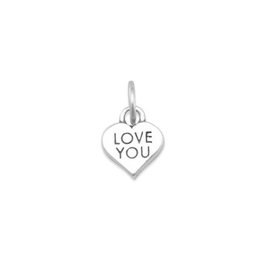 LOVE YOU Heart Charm freeshipping - Higher Class Elegance