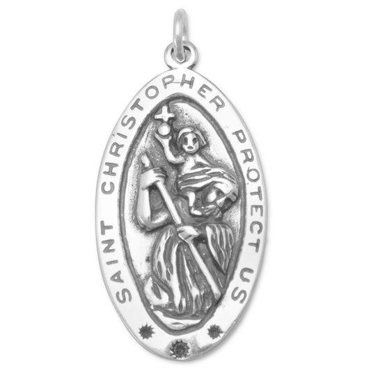 Oval Saint Christopher Charm freeshipping - Higher Class Elegance