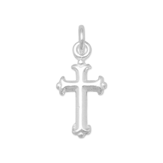 Extra Small Silver Cross Charm freeshipping - Higher Class Elegance