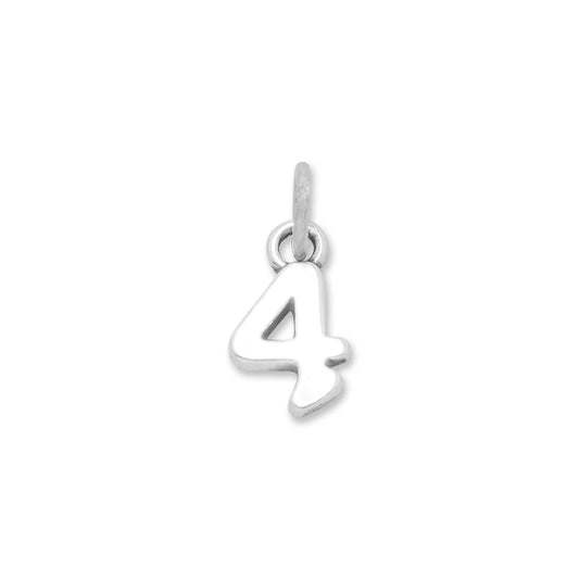 Oxidized "4" Charm freeshipping - Higher Class Elegance