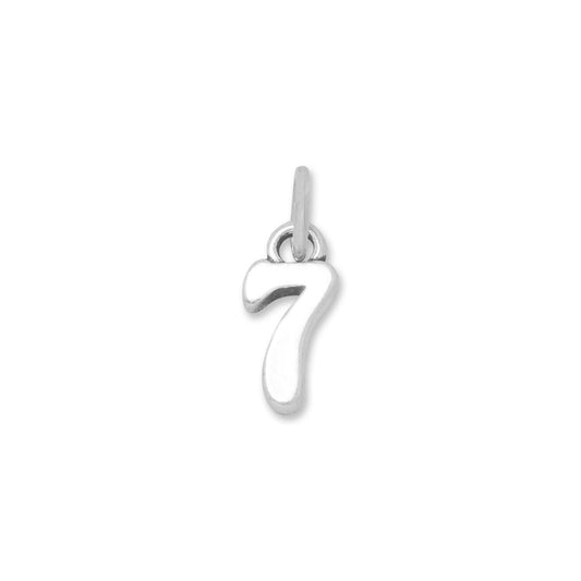 Oxidized "7" Charm freeshipping - Higher Class Elegance