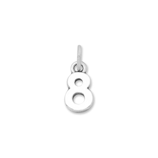 Oxidized "8" Charm freeshipping - Higher Class Elegance