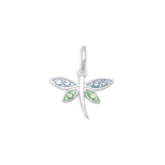 Epoxy Dragonfly Charm with Crystals freeshipping - Higher Class Elegance