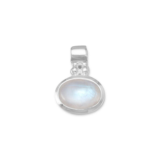 Oval Rainbow Moonstone Pendant freeshipping - Higher Class Elegance