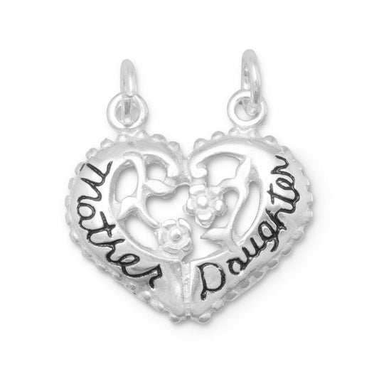 Heart Shaped Mother/Daughter Break-Away Charm freeshipping - Higher Class Elegance