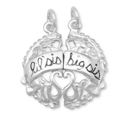 Lil Sis and Big Sis Break-Away Charm freeshipping - Higher Class Elegance
