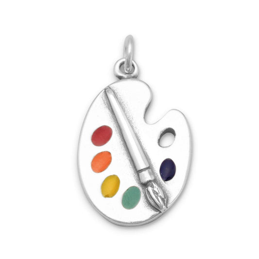 Painter's Palette with Enamel Colors Charm freeshipping - Higher Class Elegance