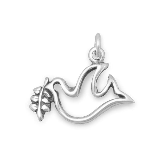 Dove with Olive Branch Charm freeshipping - Higher Class Elegance