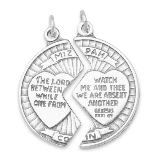 Mizpah Break Apart Coin Charm freeshipping - Higher Class Elegance