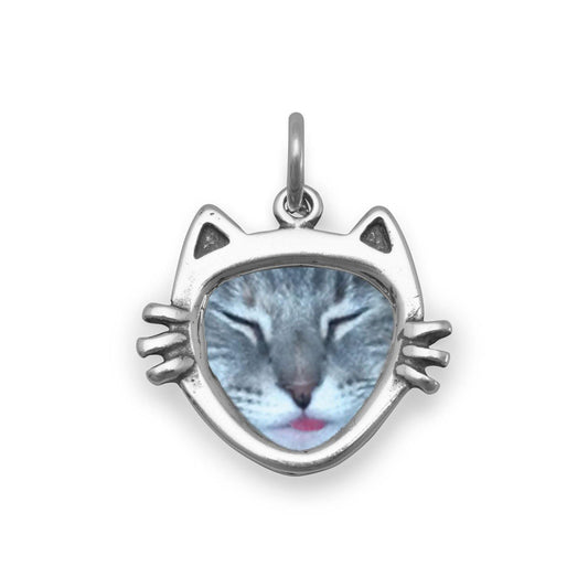 Cat Face Picture Frame Charm freeshipping - Higher Class Elegance