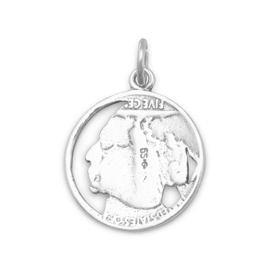 Indian Head Nickel Charm freeshipping - Higher Class Elegance