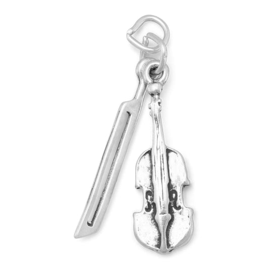 Violin and Bow Charm freeshipping - Higher Class Elegance