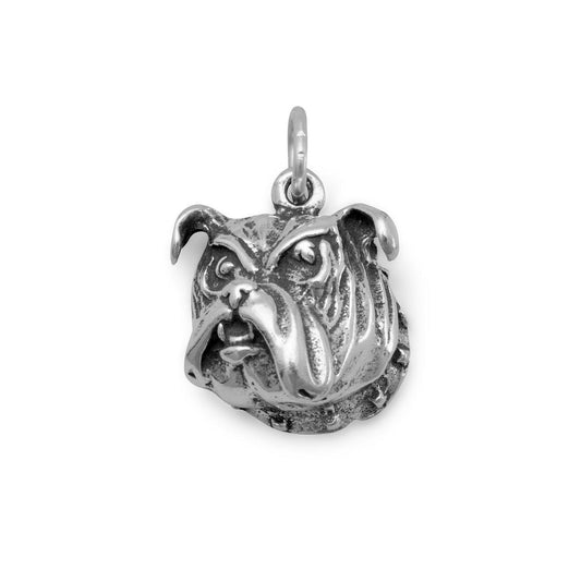 All Bark No Bite! Bulldog Face Charm freeshipping - Higher Class Elegance