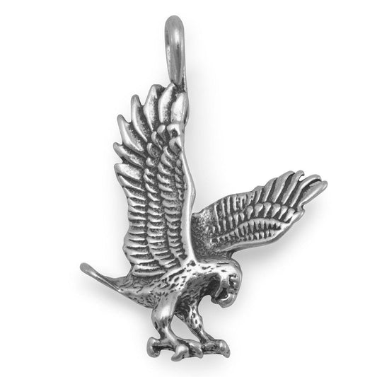 Oxidized Landing Eagle Charm freeshipping - Higher Class Elegance