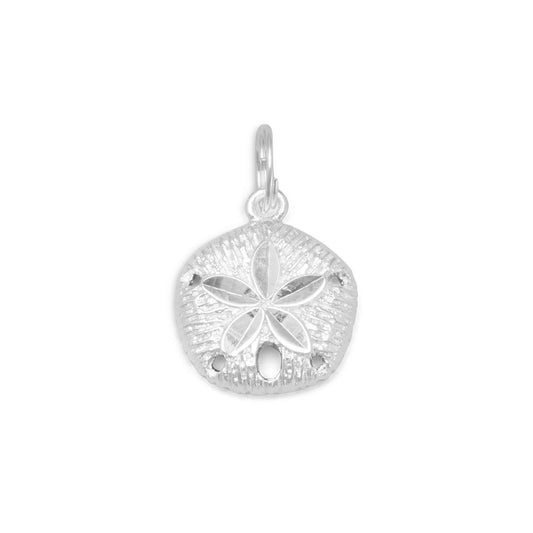 Diamond Cut Sand Dollar Charm freeshipping - Higher Class Elegance