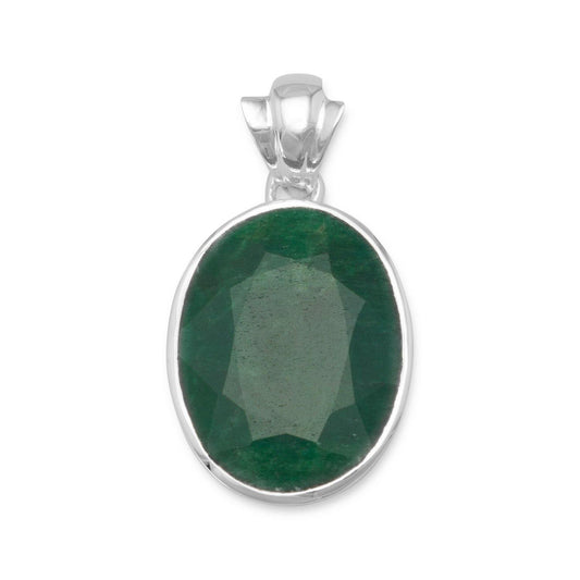 Oval Faceted Beryl Pendant freeshipping - Higher Class Elegance
