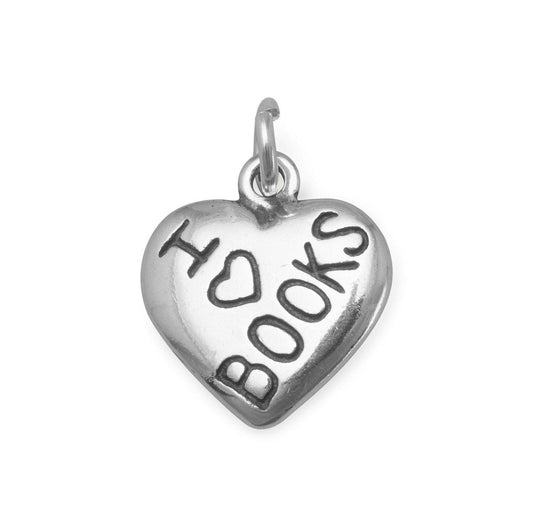 I Love BOOKS Charm freeshipping - Higher Class Elegance