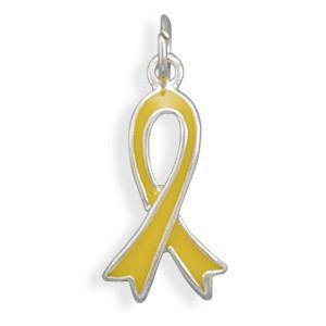 Yellow Awareness Ribbon Charm freeshipping - Higher Class Elegance