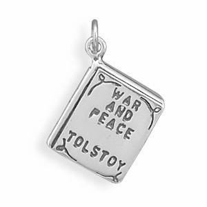 War and Peace Book Charm freeshipping - Higher Class Elegance