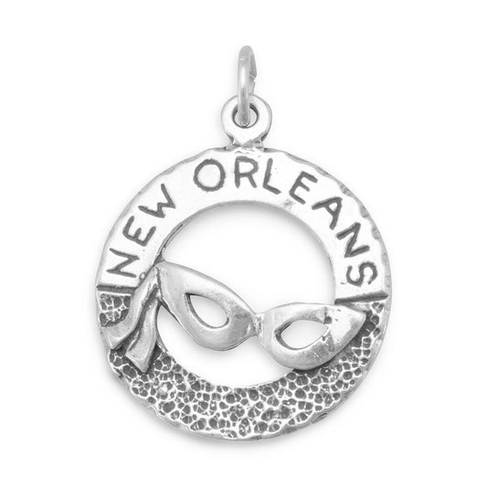New Orleans with Mardi Gras Mask Charm freeshipping - Higher Class Elegance