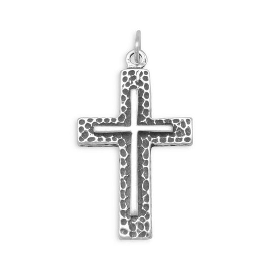 Textured Cross Pendant freeshipping - Higher Class Elegance