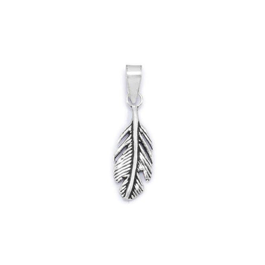 Oxidized Feather Pendant freeshipping - Higher Class Elegance